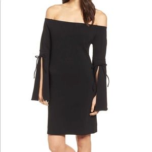Off shoulder sheath dress